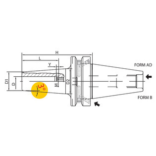 Mandrin de frettage  iso40 adb g2.5 3°